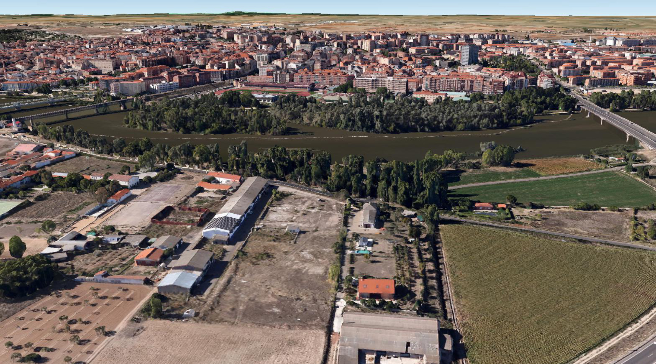 Vista aérea de la actuación